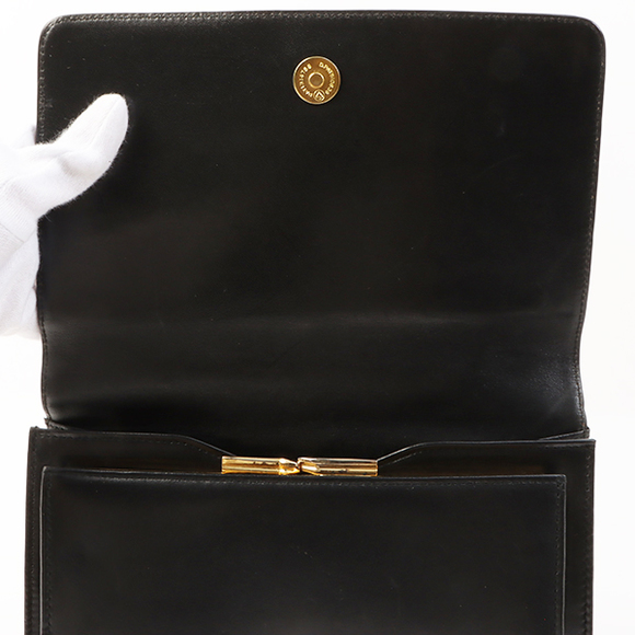 DIOR Logo Plate Metal Clasp Pocket Shoulder Bag Black - Picture 13 of 16